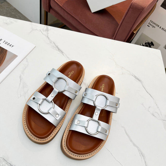 TIPPI SANDAL IN SILVER CALFSKIN