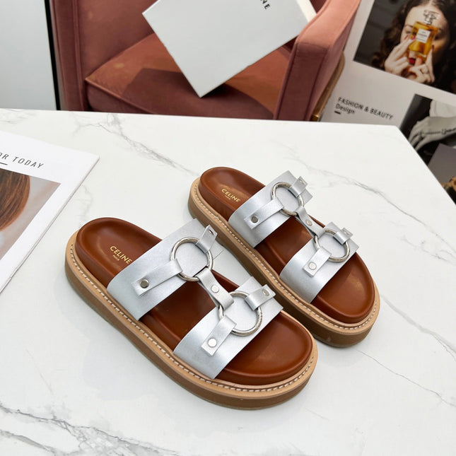 TIPPI SANDAL IN SILVER CALFSKIN