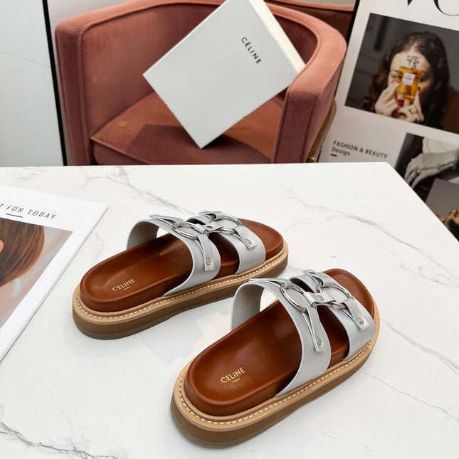 TIPPI SANDAL IN SILVER CALFSKIN