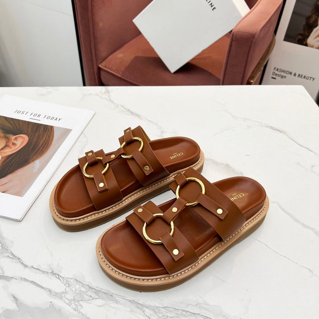 TIPPI SANDAL IN BRONZE BROWN CALFSKIN