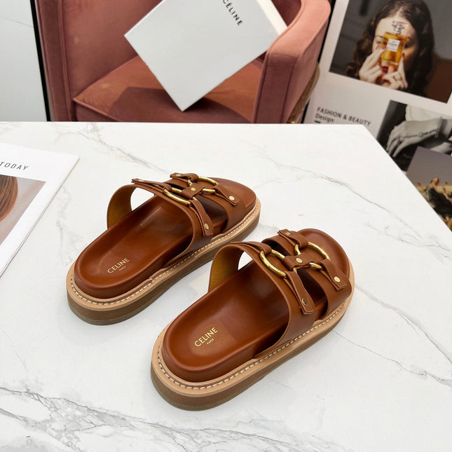 TIPPI SANDAL IN BRONZE BROWN CALFSKIN