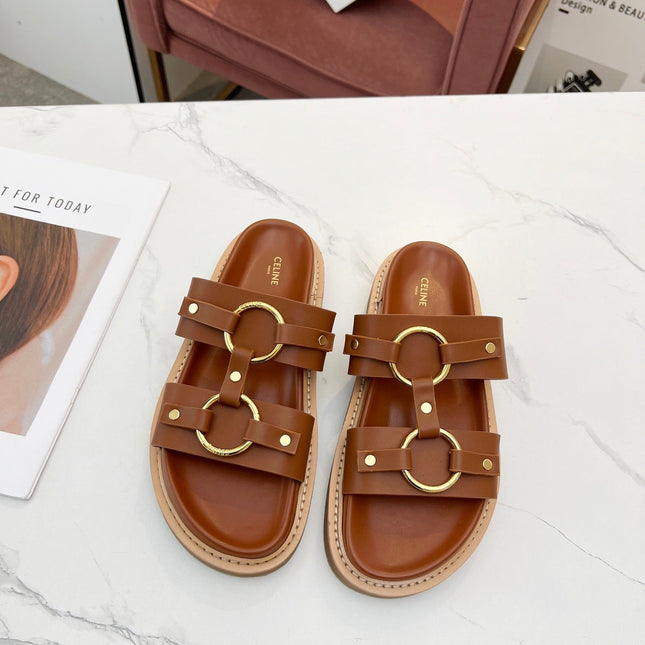 TIPPI SANDAL IN BRONZE BROWN CALFSKIN