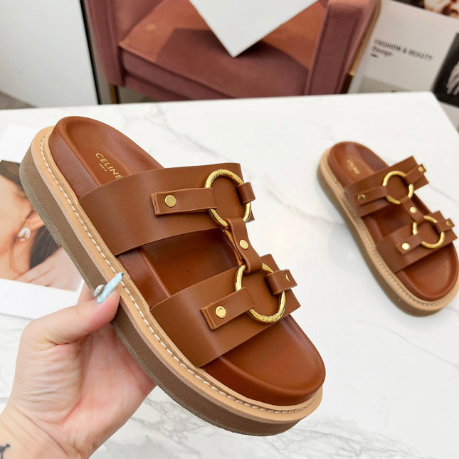 TIPPI SANDAL IN BRONZE BROWN CALFSKIN
