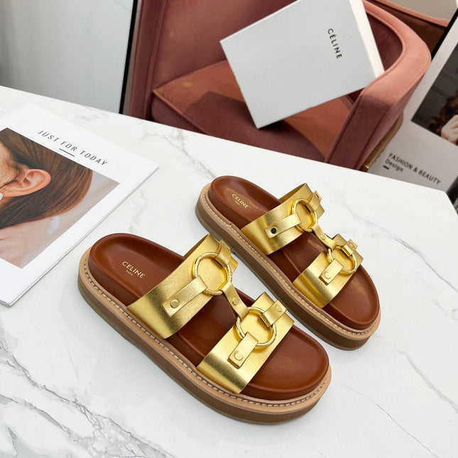 TIPPI SANDAL IN GOLD CALFSKIN