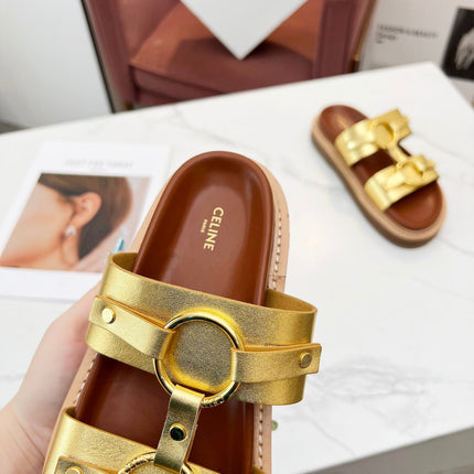 TIPPI SANDAL IN GOLD CALFSKIN