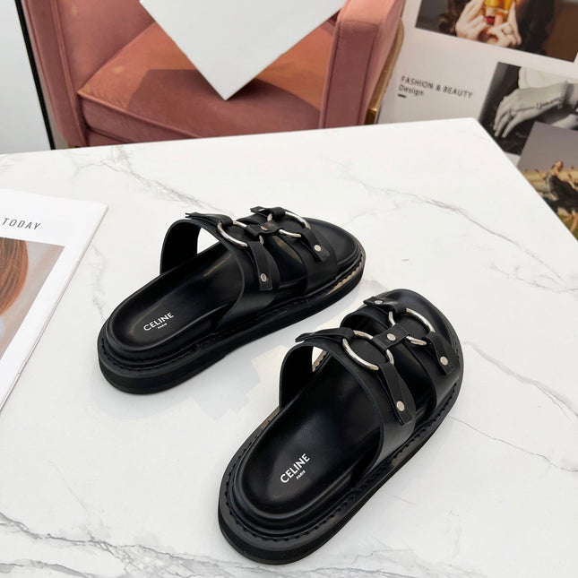 TIPPI SANDAL IN BLACK CALFSKIN