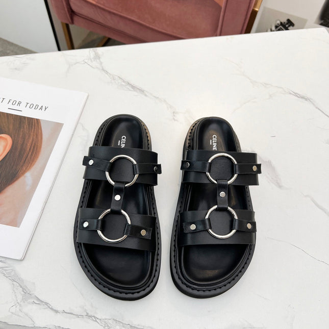 TIPPI SANDAL IN BLACK CALFSKIN