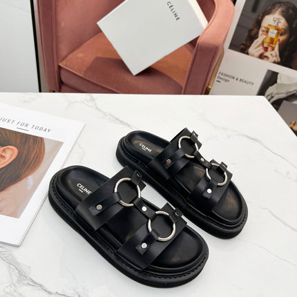 TIPPI SANDAL IN BLACK CALFSKIN