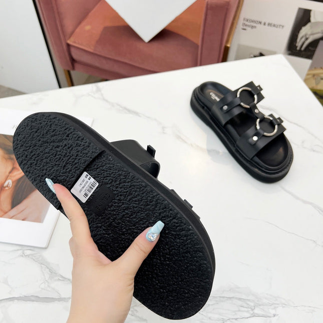 TIPPI SANDAL IN BLACK CALFSKIN