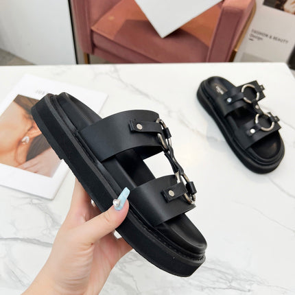 TIPPI SANDAL IN BLACK CALFSKIN