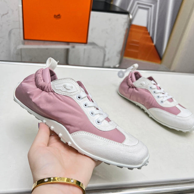 SKATEBOARD SHOES LIGHT PINK MIX WHITE SUEDE