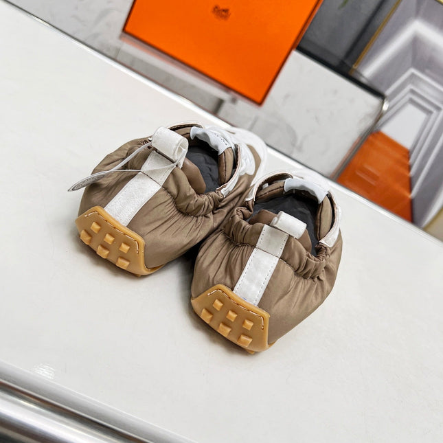 SKATEBOARD SHOES BROWN MIX WHITE SUEDE
