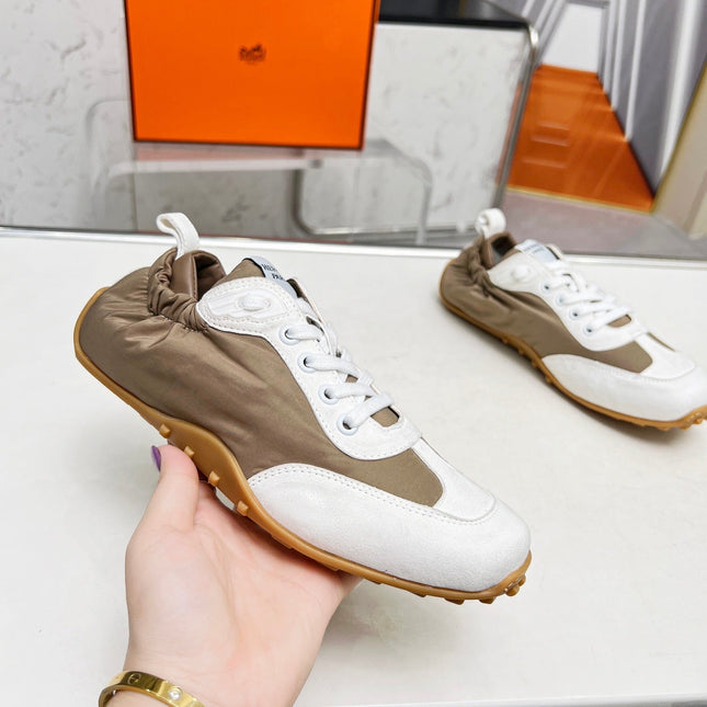 SKATEBOARD SHOES BROWN MIX WHITE SUEDE