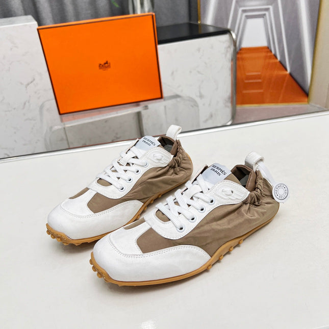 SKATEBOARD SHOES BROWN MIX WHITE SUEDE