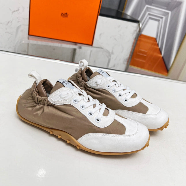 SKATEBOARD SHOES BROWN MIX WHITE SUEDE
