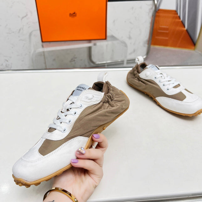 SKATEBOARD SHOES BROWN MIX WHITE SUEDE