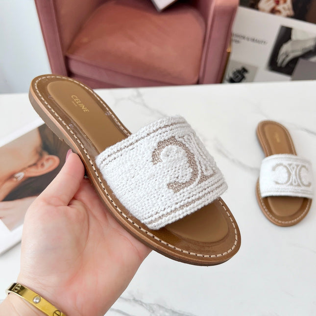 LYMPIA MULE WHITE CANVAS