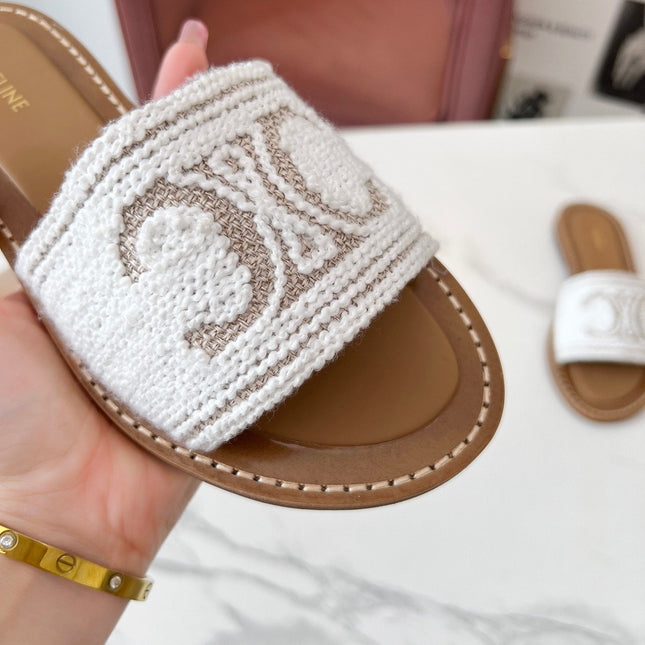 LYMPIA MULE WHITE CANVAS