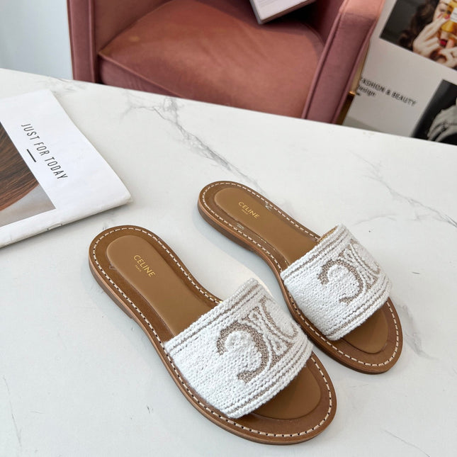 LYMPIA MULE WHITE CANVAS