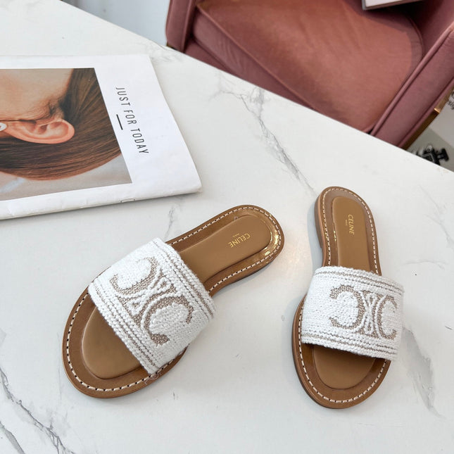 LYMPIA MULE WHITE CANVAS