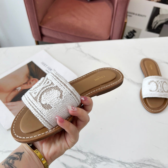 LYMPIA MULE WHITE CANVAS