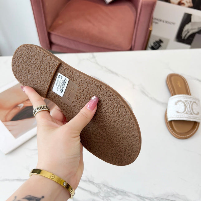 LYMPIA MULE WHITE CANVAS