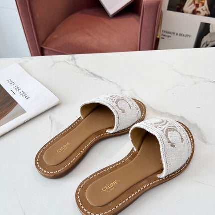 LYMPIA MULE WHITE CANVAS