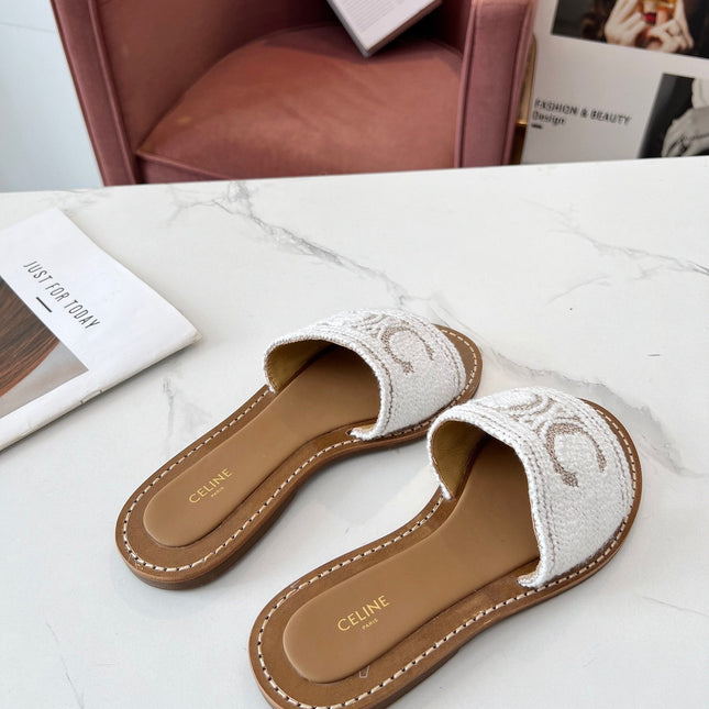 LYMPIA MULE WHITE CANVAS