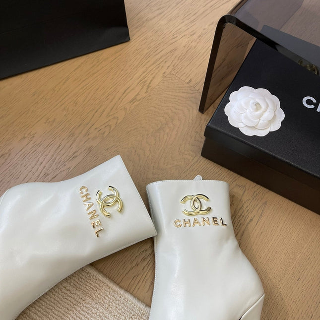 BONGADE BOOTS IN WHITE MIX BLACK CALFSKIN