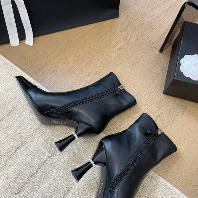 BONGADE BOOTS IN BLACK CALFSKIN