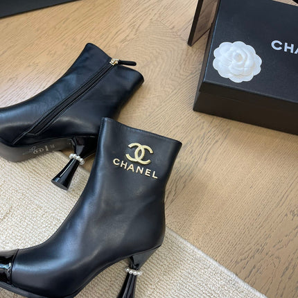 BONGADE BOOTS IN BLACK CALFSKIN