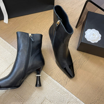 BONGADE BOOTS IN BLACK CALFSKIN