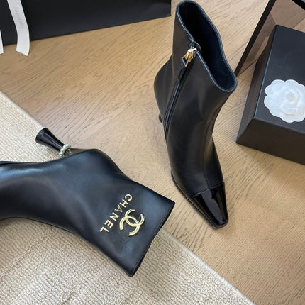 BONGADE BOOTS IN BLACK CALFSKIN