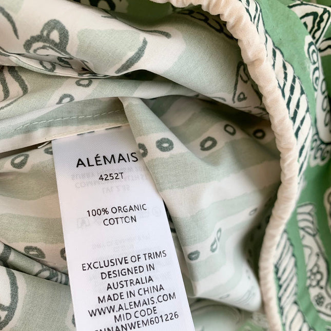 ALEMAIS PRINTED TOP IN GREEN MIX WHITE 267466