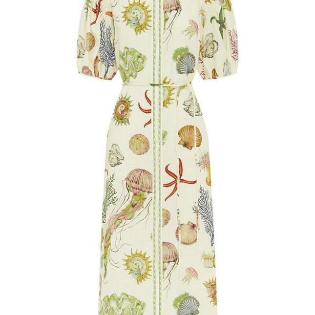 ALEMAIS LONG DRESS WITH OCEAN-INSPIRED PRINT 267469