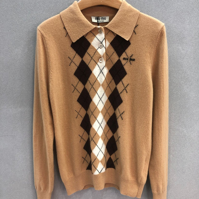 MIUMIU KNIT POLO SHIRT STYLE 248