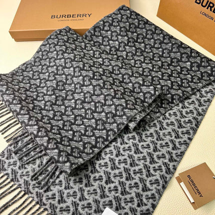 SCARF 168 CM IN DARK GRAY CASHMERE 394721