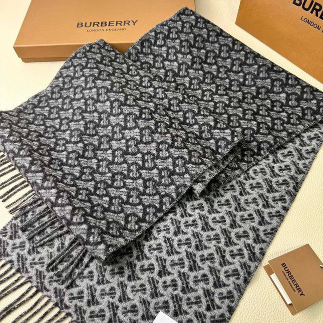 SCARF 168 CM IN DARK GRAY CASHMERE 394721