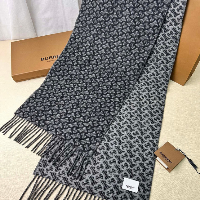SCARF 168 CM IN DARK GRAY CASHMERE 394721