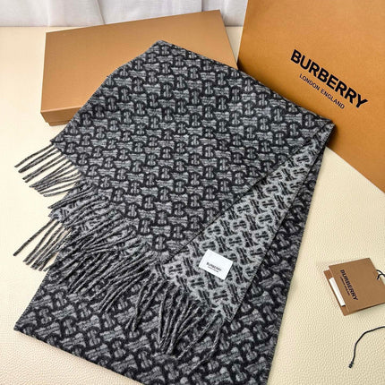 SCARF 168 CM IN DARK GRAY CASHMERE 394721