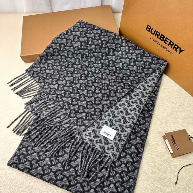 SCARF 168 CM IN DARK GRAY CASHMERE 394721