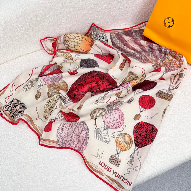 UP AND AWAY 70 CM SQUARE SILK SCARF COLORFUL 399801