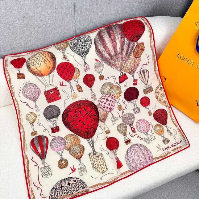 UP AND AWAY 70 CM SQUARE SILK SCARF COLORFUL 399801