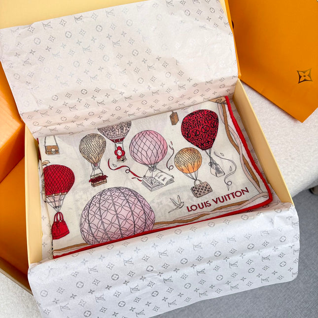 UP AND AWAY 70 CM SQUARE SILK SCARF COLORFUL 399801