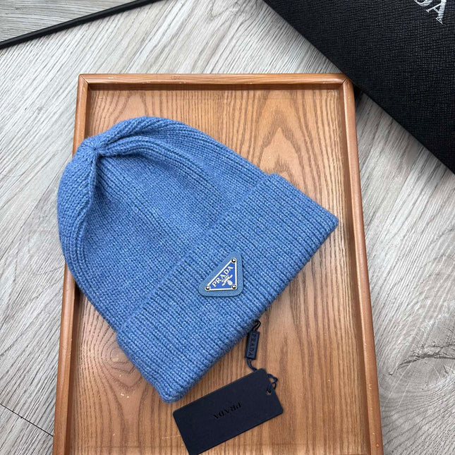 BEANIE HAT IN DOGGER BLUE WOOL 332396