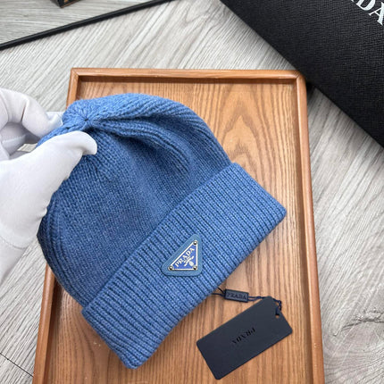 BEANIE HAT IN DOGGER BLUE WOOL 332396