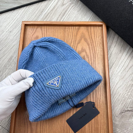 BEANIE HAT IN DOGGER BLUE WOOL 332396