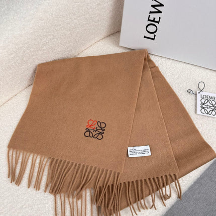 SCARF 180 CM IN CAMEL BEIGE CASHMERE 353156