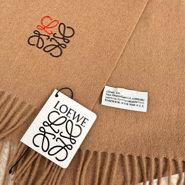 SCARF 180 CM IN CAMEL BEIGE CASHMERE 353156