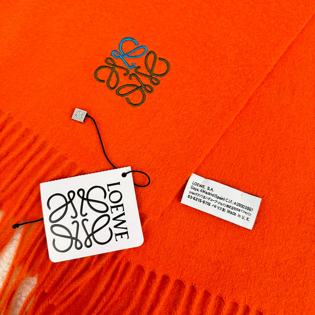 SCARF 180 CM IN FIRE ORANGE CASHMERE 353154